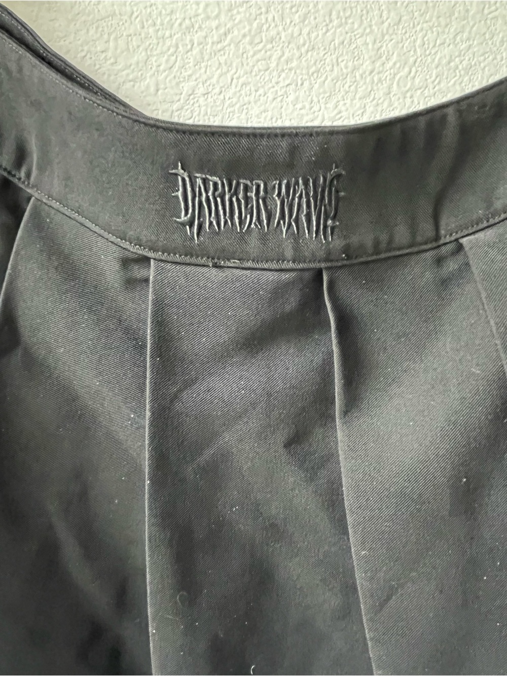 FILTER ASYMMETRICAL PLEATED SKIRT Black Mini-Darker Wavs, Dolls Kill - Picture 5 of 7